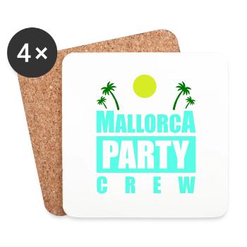 Mallorca Party Crew - Coasters (set of 4) - white - Front