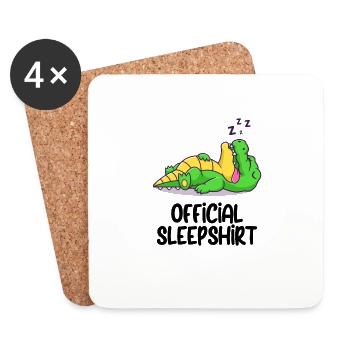 Lustiger Spruch Bild Witzig Humor Geschenkidee - Untersetzer (4er-Set) - Weiß - Vorne