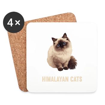 Himalayan Cat Colourpoint Katze - Coasters (set of 4) - white - Front