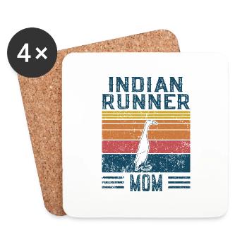 Duck Mama - Vintage Indian Runner - Coasters (set of 4) - white - Front