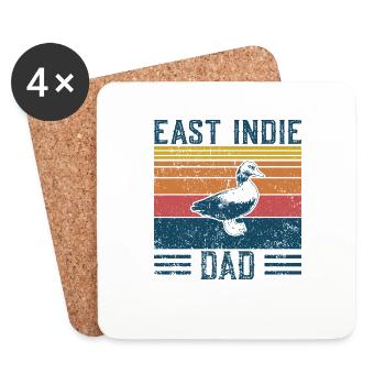 Entendad - Vintage East Indie - Dessous de verre (lot de 4) - blanc - Devant