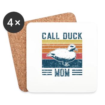 Duck Mama - Vintage Call Duck - Coasters (set of 4) - white - Front