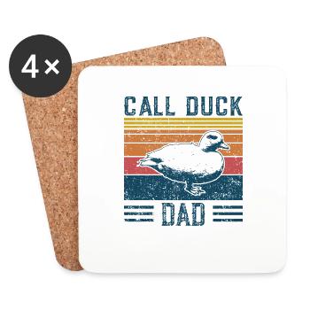 Entendad - Vintage Call Duck - Coasters (set of 4) - white - Front