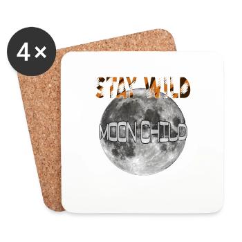 Stay wild Moonchild - Untersetzer (4er-Set) - Weiß - Vorne