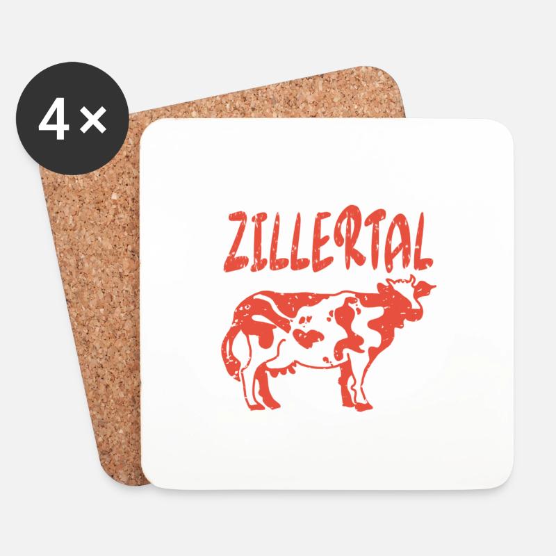 Zillertal - Untersetzer (4er-Set) - Weiß