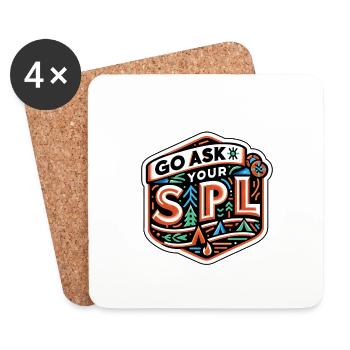 Go Ask Your Spl 10 - Coasters (set of 4) - white - Front