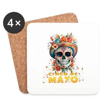 Cinco De Mayo Girl Fiesta Mexicaine 5 De Mayo - Dessous de verre (lot de 4) - blanc - Devant