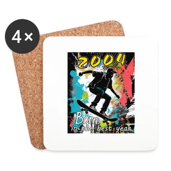 2004 SKAETER Born in the best year - Coasters (set of 4) - white - Front