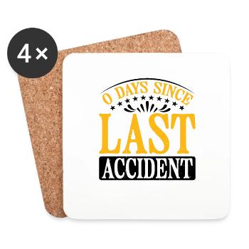0 Days Since Last Accident 35 - Untersetzer (4er-Set) - Weiß - Vorne