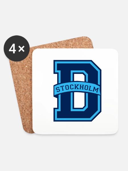Stockholm Djurgården - Untersetzer (4er-Set) - Weiß