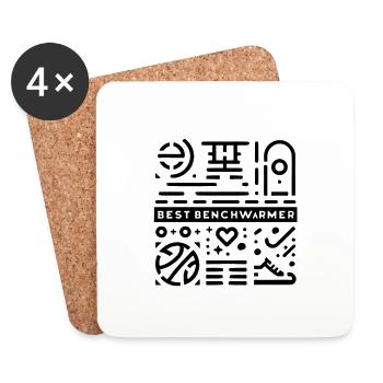 Meilleur chauffe-paillasse 6 - Dessous de verre (lot de 4) - blanc - Devant