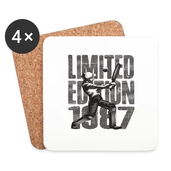 Limited Edition 1987 Limited Edition Cricket - Coasters (set of 4) - white - Front