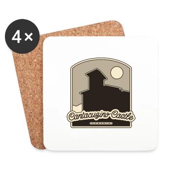 Château de Cantacuzino - Roumanie - Dessous de verre (lot de 4) - blanc - Devant