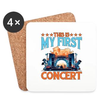 This Is My First Concert 72 - Untersetzer (4er-Set) - Weiß - Vorne