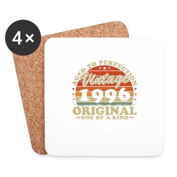 30 Ans 1996 Vintage Retro Cadeau D’anniversaire - Dessous de verre (lot de 4) - blanc - Devant