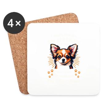 I Might Look Like I'm Listening To You Chihuahua - Coasters (set of 4) - white - Front