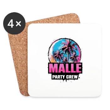 Malle Party Crew Dicton De Vacances - Dessous de verre (lot de 4) - blanc - Devant