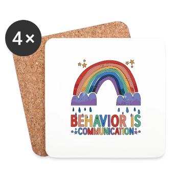 Behavior Is Communication 23 - Coasters (set of 4) - white - Front