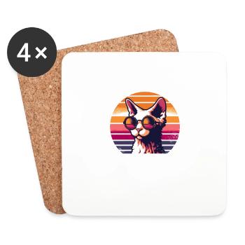 I Might Look Like I'm Listening To You Devon Rex - Coasters (set of 4) - white - Front