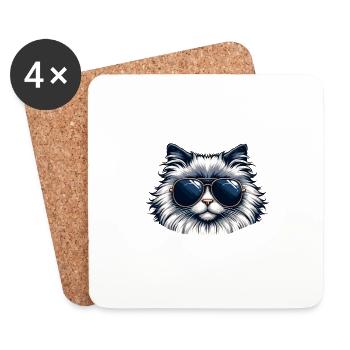 J’ai peut-être l’air de t’écouter Ragamuffin - Dessous de verre (lot de 4) - blanc - Devant