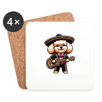 cinco de mayo hund pudel mexiko traditionelle - Untersetzer (4er-Set) - Weiß - Vorne