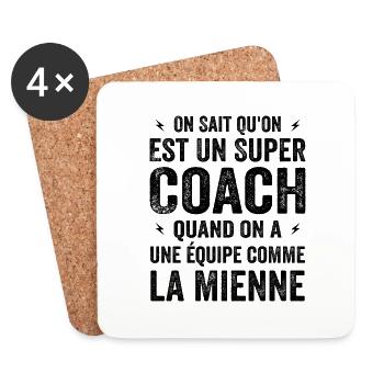 Wir wissen, dass wir ein großartiger Trainer sind - Untersetzer (4er-Set) - Weiß - Vorne