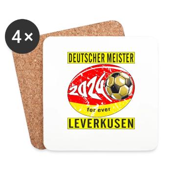 CHAMPION D’ALLEMAGNE LEVERKUSEN FOR EVER - Dessous de verre (lot de 4) - blanc - Devant
