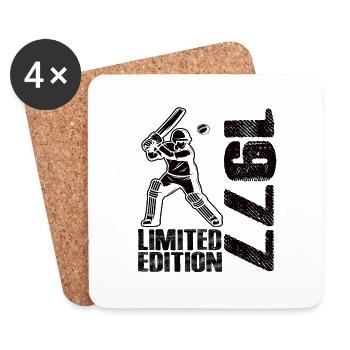 Limited Edition 1977 Limited Edition Cricket - Coasters (set of 4) - white - Front