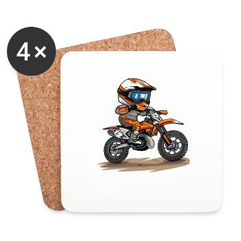 Kids Motocross - Coasters (set of 4) - white - Front
