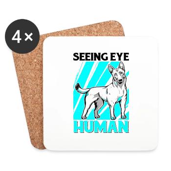Seeing Eye Human 28 - Coasters (set of 4) - white - Front