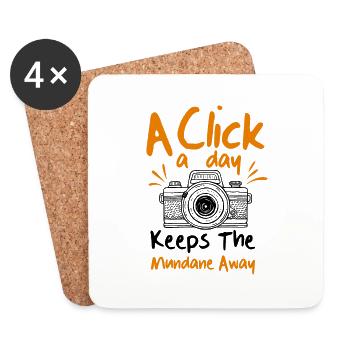 Click Capture Slay - Funny Photography - Coasters (set of 4) - white - Front