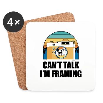 I Can't Talk, I Framed Myself - Photography - Coasters (set of 4) - white - Front