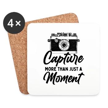 Capture More Than Moment - Photography - Coasters (set of 4) - white - Front