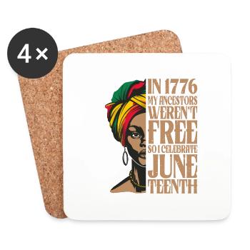 Juneteenth schwarze Geschichte 1865 melaning afrikanisch - Untersetzer (4er-Set) - Weiß - Vorne