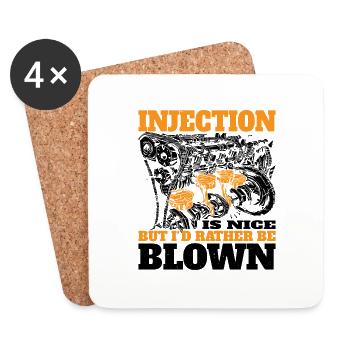 L’injection est agréable mais je préfère être soufflé 7 - Dessous de verre (lot de 4) - blanc - Devant