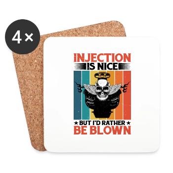 L’injection est agréable mais je préfère être soufflé 5 - Dessous de verre (lot de 4) - blanc - Devant