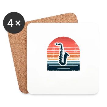 I Might Look Like I'm Listening To You Saxophone - Coasters (set of 4) - white - Front