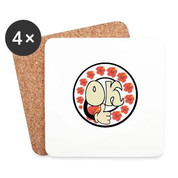OK - Coasters (set of 4) - white - Front