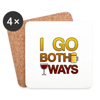 I Go Both Ways 3 - Untersetzer (4er-Set) - Weiß - Vorne