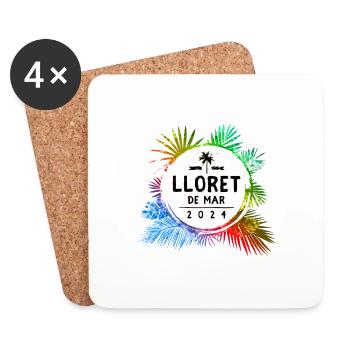 Lloret De Mar 2024 Bunt - Untersetzer (4er-Set) - Weiß - Vorne
