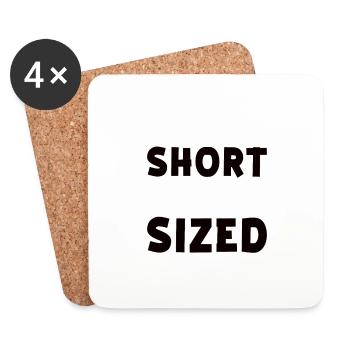 Unique stature "I'm not short, I have - Coasters (set of 4) - white - Front