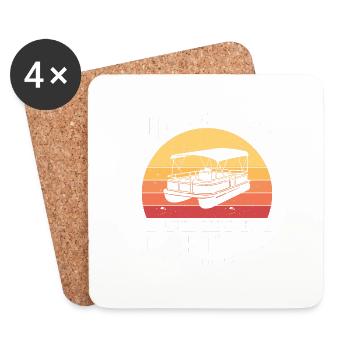 Ponton Bateau Ponton Capitaine - Dessous de verre (lot de 4) - blanc - Devant