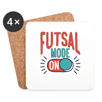 Futsal Mode On 14 - Untersetzer (4er-Set) - Weiß - Vorne