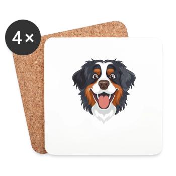 Bernedoole Illustration de dessin animé - Dessous de verre (lot de 4) - blanc - Devant