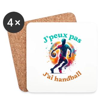 J peut pas j ai handball cadeau handball humour - Coasters (set of 4) - white - Front