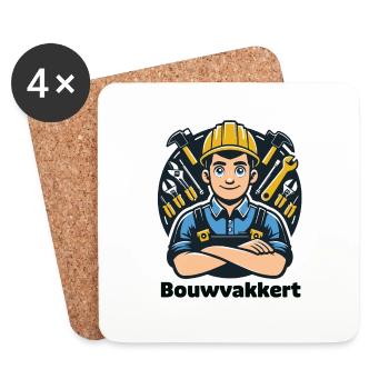 Construction worker - Coasters (set of 4) - white - Front