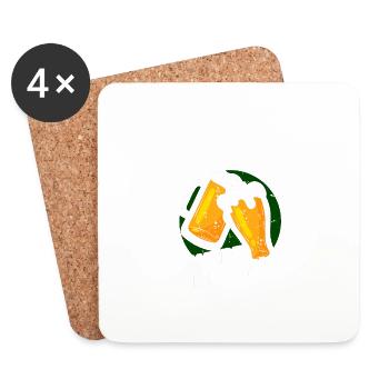 Irish I Were Celebrating Cheers Graphic - Coasters (set of 4) - white - Front