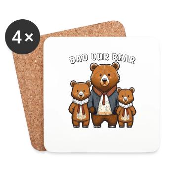 BÄREN DAD OUR BEAR - Coasters (set of 4) - white - Front