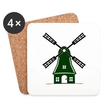windmill - Coasters (set of 4) - white - Front