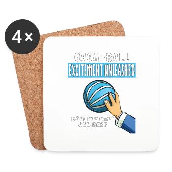 GAGA BALL EXCITEMENT UNLEASHED - Coasters (set of 4) - white - Front